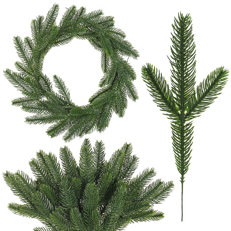 Christmas Wreath Fake - 인공 소나무 가지, 가짜 소나무 잎,