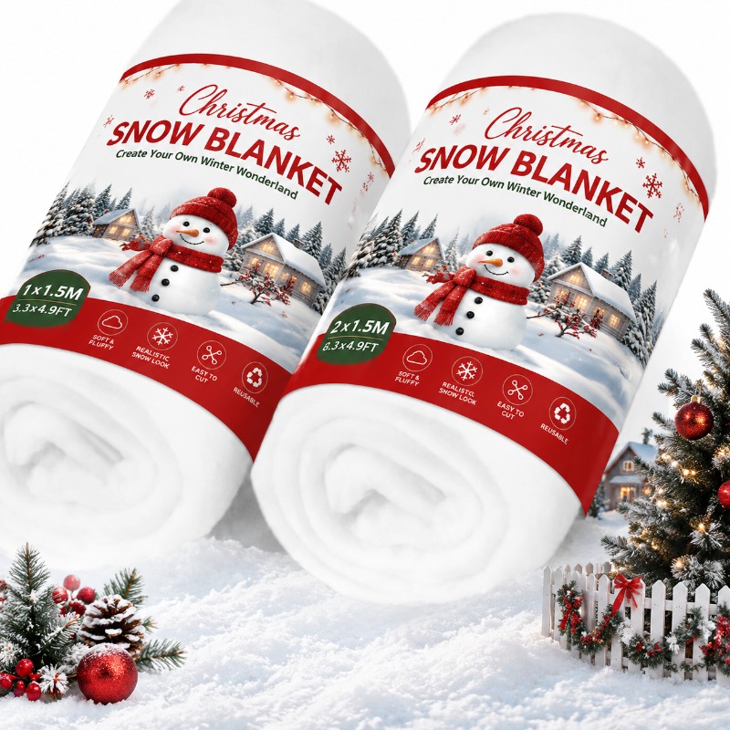 Christmas Throw Blanket - 인공 눈 카펫 가짜 눈 덮개