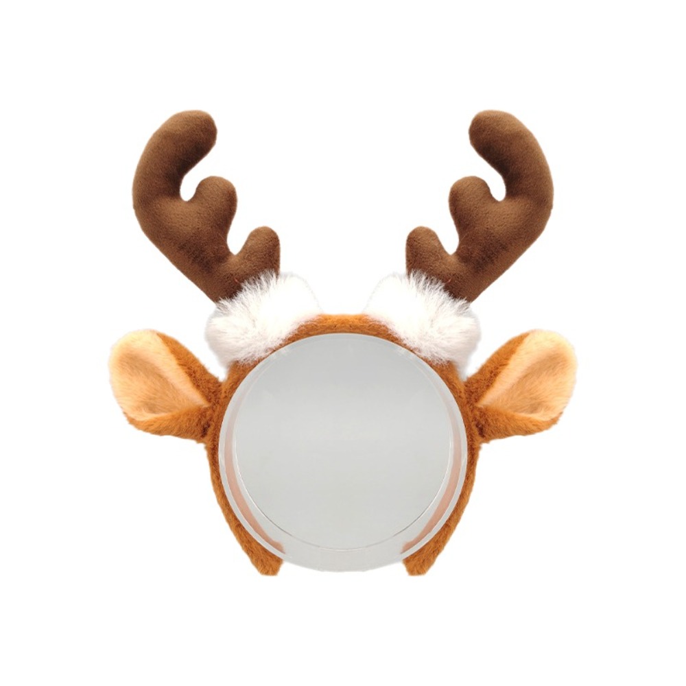 Reindeer Antlers Headband - 현실적인 플러시 뿔 머리띠 귀여운 축제