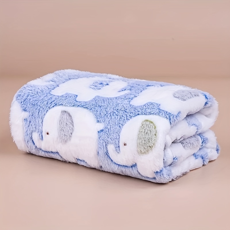 Christmas Throw Blanket - 부드럽고 아늑한 만화 코끼리 애완동물 담요