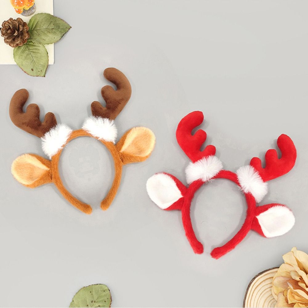 플러시 앤틀러 헤드밴드 귀여운 축제 디자인 사슴 귀 머 - Reindeer Antlers Headband 리뷰 및 가격