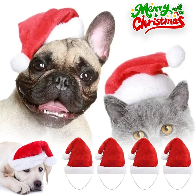 크리스마스 애완동물 산타 모자 빨간색 플러시 부드러운  - Santa Hat Plush 리뷰 및 가격