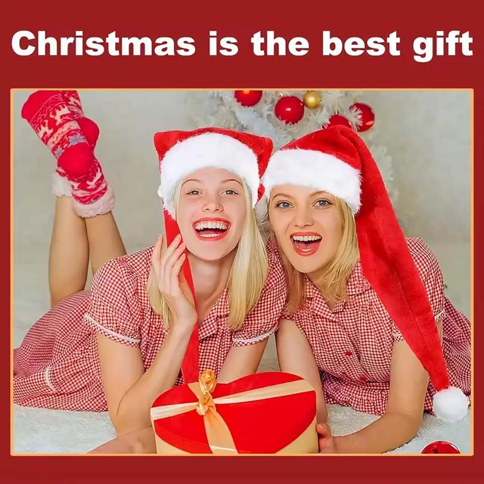 긴 플러시 크리스마스 모자 벨벳 코지 롱타이 플러시 레 - Santa Hat Plush 리뷰 및 가격