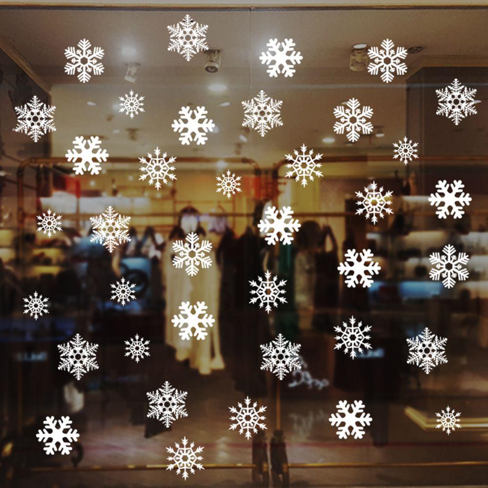 27/38PCS 선물 크리스마스 축제 용품 홈 인테리어 - Snowflake Window Decal 리뷰 및 가격