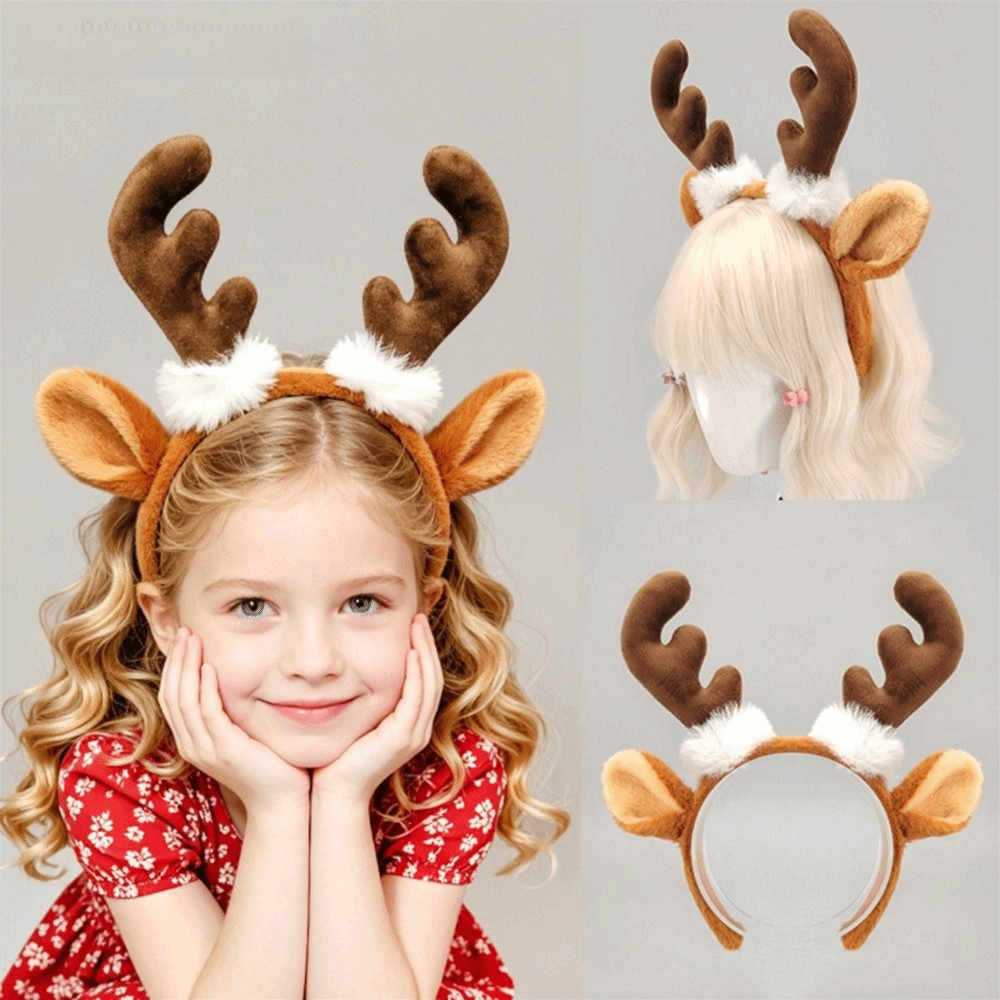 현실적인 플러시 뿔 머리띠 귀여운 축제 디자인 사슴 귀 - Reindeer Antlers Headband 리뷰 및 가격