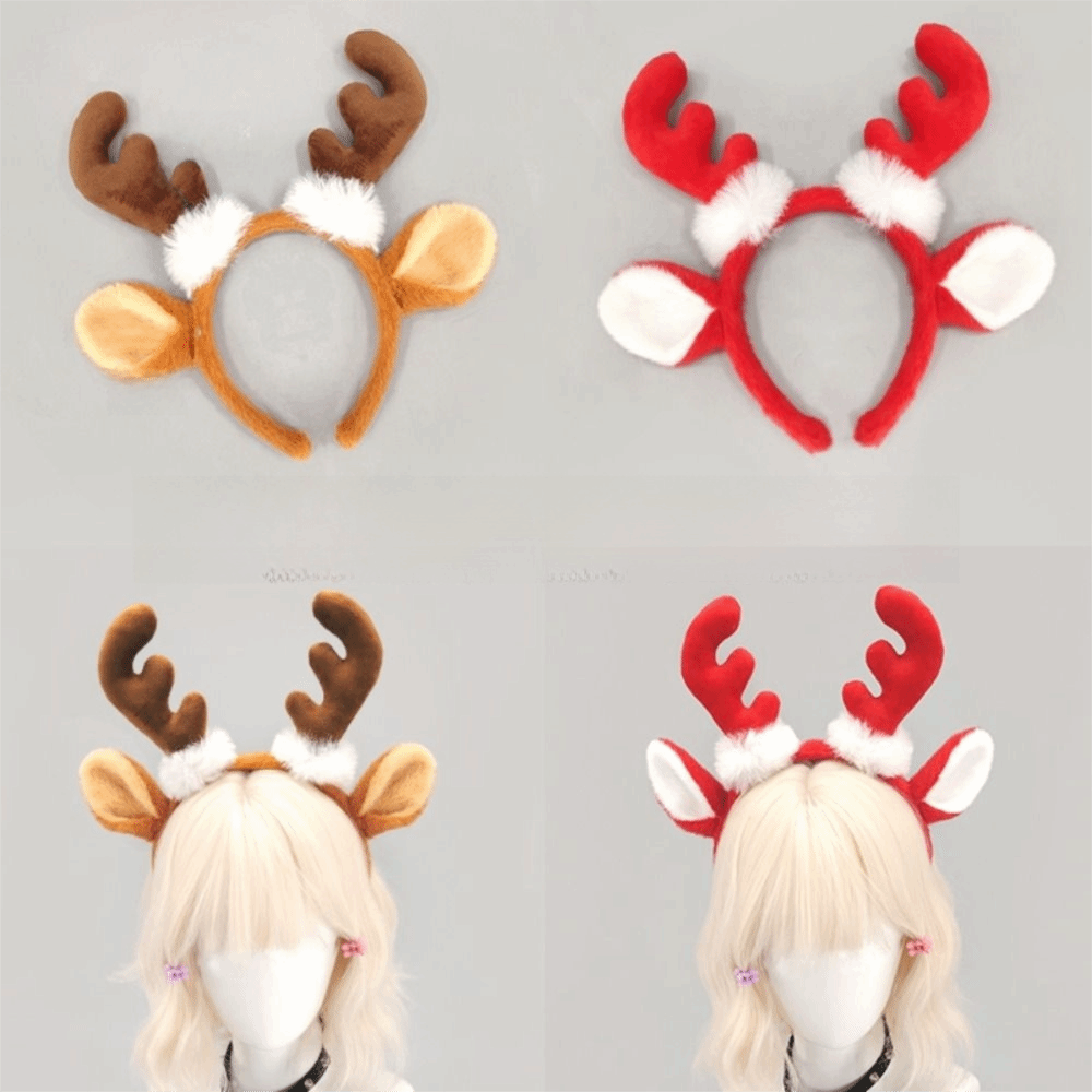 리얼한 뿔 모양 머리띠 귀여운 부드러운 원단의 순록 머 - Reindeer Antlers Headband 리뷰 및 가격