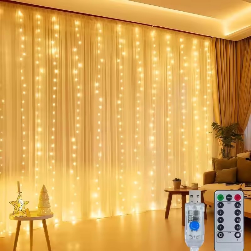3/4/6m 커튼 LED 스트링 조명 가랜드 USB 페 - Led Fairy String Lights 리뷰 및 가격