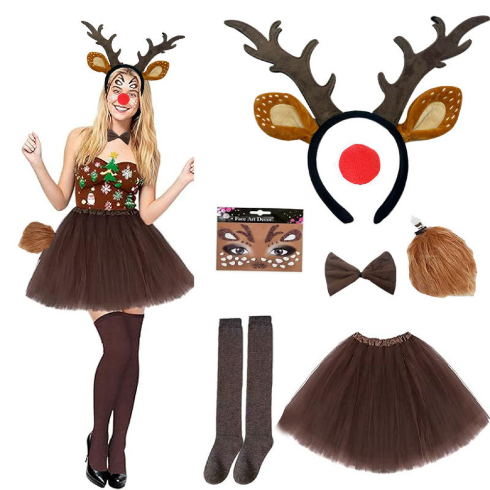 크리스마스 순록 뿔 머리띠 의상 액세서리 어린이 및 성 - Reindeer Antlers Headband 리뷰 및 가격