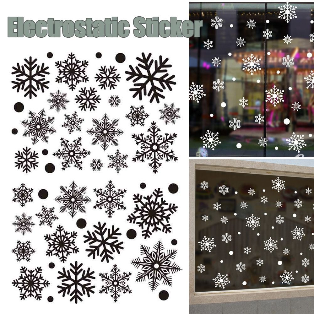 30개 PVC 크리스마스 눈송이 스티커 흰색 눈송이 정 - Snowflake Window Decal 리뷰 및 가격