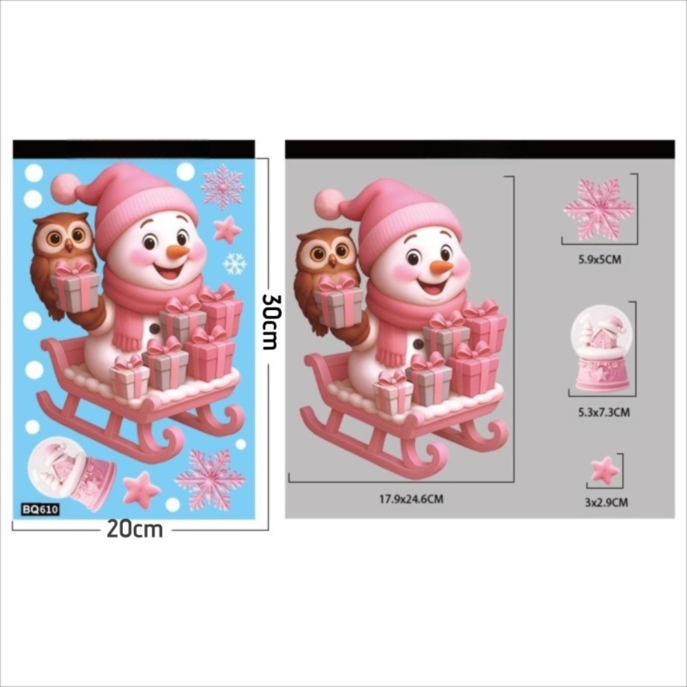 탈부착 가능한 PVC 창문 스티커 눈송이 산타클로스 크 - Snowflake Window Decal 리뷰 및 가격
