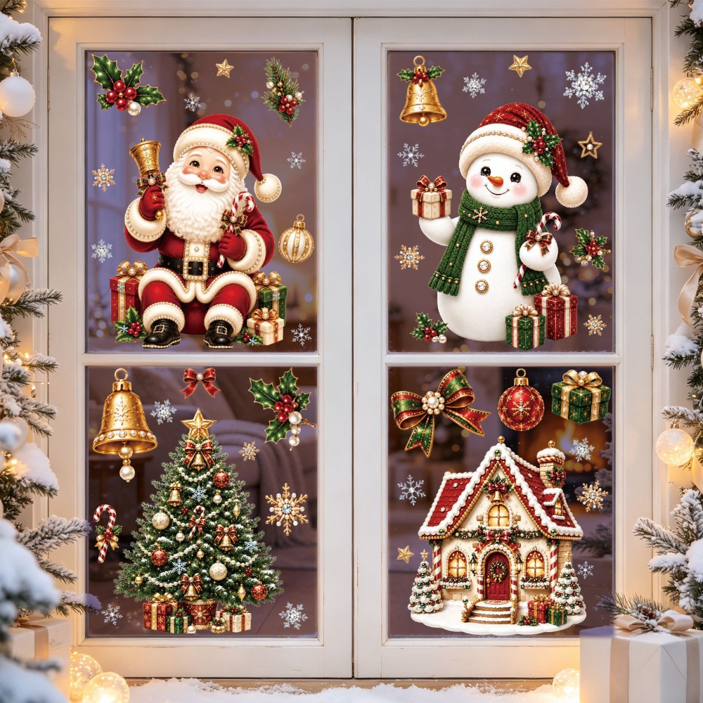 2027년 크리스마스 새 창문 스티커 귀여운 산타, 순 - Snowflake Window Decal 리뷰 및 가격