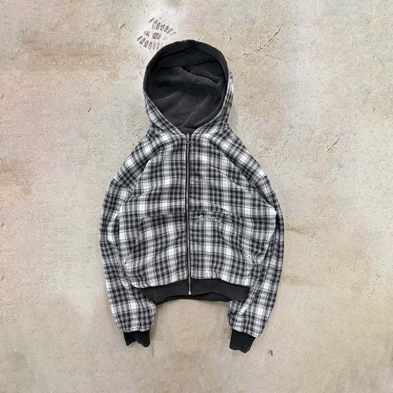 아메리칸 레트로 리버시블 체크 지퍼 후드티 남녀 공용  - Christmas Throw Blanket 리뷰 및 가격