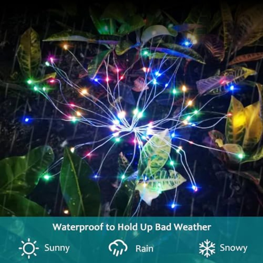 태양열 불꽃놀이 조명, 다양한 조명 모드, 정원, 파티 - Christmas Lights Outdoor 리뷰 및 가격