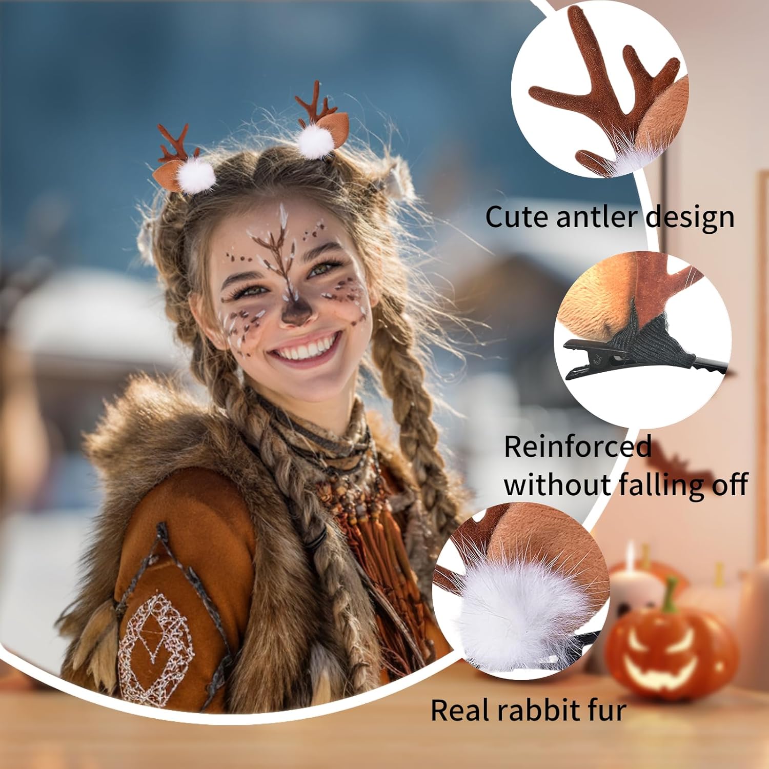 1/2쌍 작은 사슴 귀 머리띠 순록 뿔 머리띠 크리스마 - Reindeer Antlers Headband 리뷰 및 가격